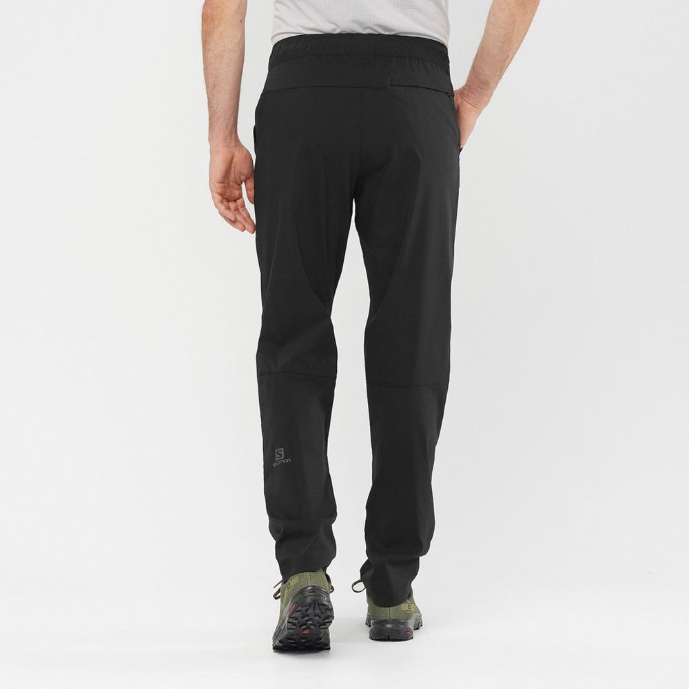 Salomon Singapore Mens Pants - EXPLORE TAPERED Black | 02174-SVTU